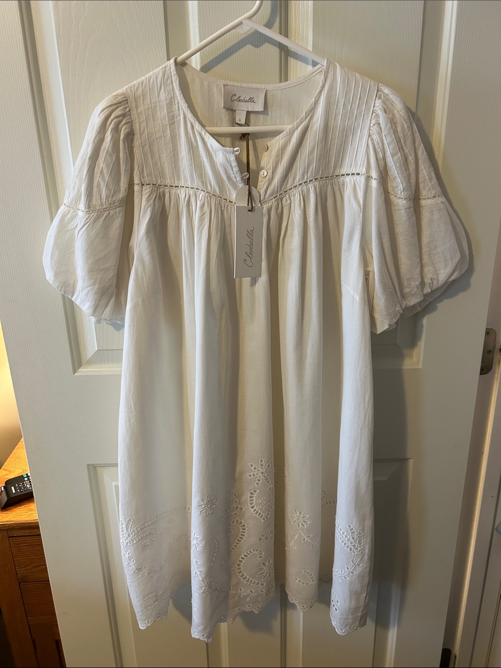Cleobella White Embroidered Mini Dress